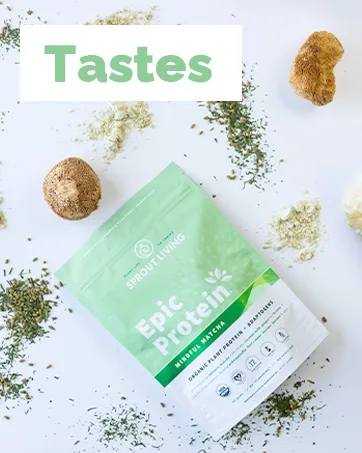Sprout Living Epic Protein Organic Plant Protein + Superfoods Real Sport 1.1 lb (494 g) - Best Tasting Plant Protein