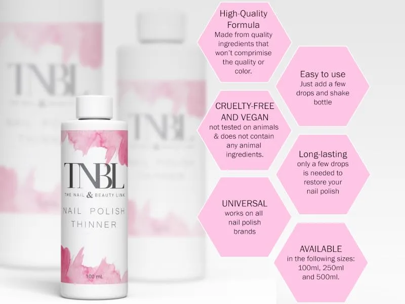 TNBL Nail Polish Thinner + FREE Pipette Tool (500mL) - THINNER2