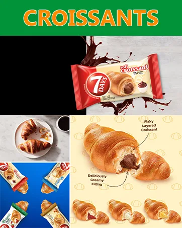 7 Days Double Max Croissant Cherry & Vanilla | Croissant | Cherry & Vanilla Flavour | Cream Croissant | Soft and light dough | 80G (Pack of 16) - product information 9