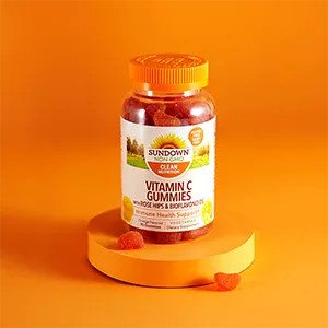 Sundown Naturals Vitamin C Gummies with Rose Hips & Bioflavonoids Orange Flavored 90 Gummies - unspecified
