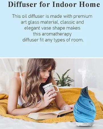 Essential Oil Diffuser Aromatherapy Air Cool Mist Diffuser 100ml Ceramic Aroma Scent Diffusers Humidifier with Auto Shut Off Ultrasonic Quiet/4 Timing Set/7 LED Lights for Home Office Sleep Lattice Wood - diffuser for home