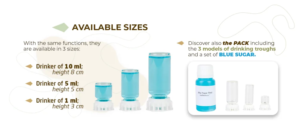 AntHouse 5ml Ant Feeders Pack Easy Access for the Ants and Compatible with All Types of Terrariums and Ant Farms (3 units) - img6