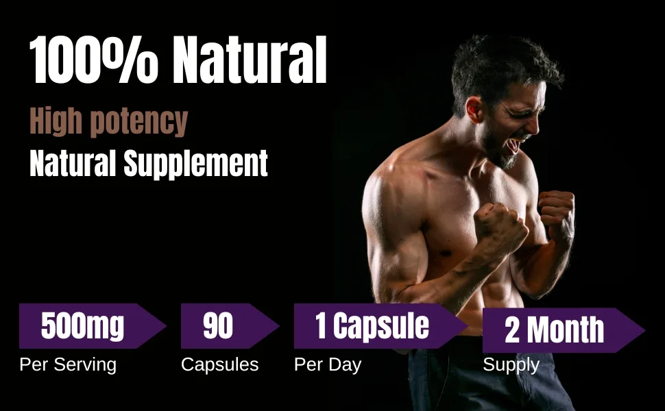 Manic Muscle Labs Ecdysdrol Muscle Building Supplement with Beta Ecdysterone and Turkesterone 500mg 90 Vegan Capsules - Ecdy-a-4