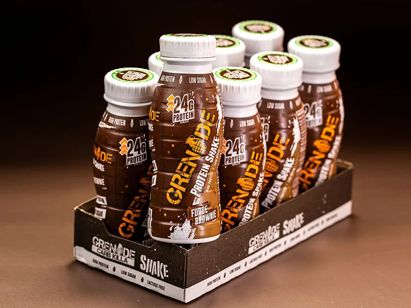Grenade High Protein Shake - Chocolate Salted Caramel 8 x 330 ml + Grenade High Protein Low Sugar Bar - Chocolate Chip Salted Caramel 12 x 60 g - shakes
