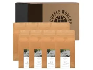 Coffee World Uganda Masaba Single Origin Espresso UK Roasted Coffee Beans - Medium Roast (8 x 1KG) - Rwanda Inzovu