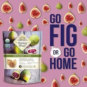 Sunny Fruit Organic Figs 5 Portion Packs 1.76 oz ( 50 g) Each - sunny fruit organic dried figs