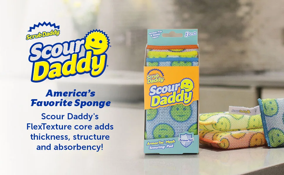 Scrub Daddy Power Paste All Purpose Cleaner - Oven Cleaner Heavy Duty Cleaning Products & Scour Daddy XL Scourers Non Scratch Scrubbing Sponge Scouring Pads Kitchen Sponges - product information 3