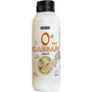 Weider Gourmet 0% Fat Caesar Sauce (265 ml). New Recipe Caesar Dressing Sauce 0% Fat 0% Sugar 100% Flavour. Low Calorie. Vegan. - product information 2
