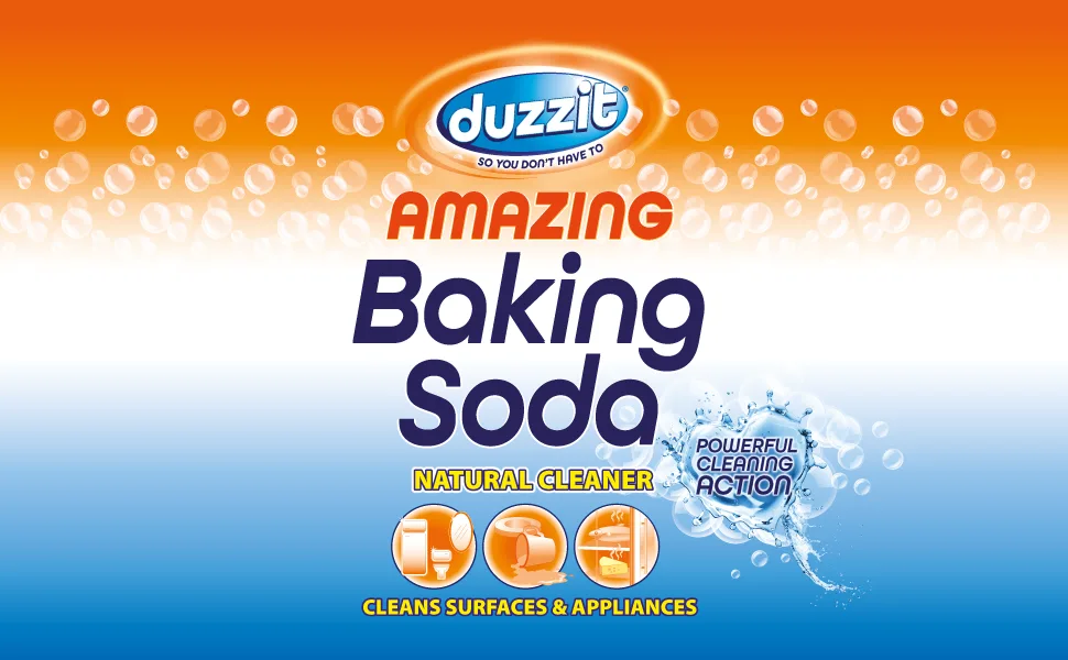 McKLords Hydrogen Peroxide 3% 1 Litre & Duzzit Amazing Baking Soda Multi Purpose Household Cleaner 500 g (Pack of 1) - baking soda banner