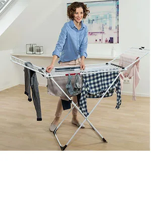 Vileda Extra X-Legs Clothes Airer Indoor Clothes Drying Rack with 20m Washing Line White & Vax Original 1.5L Carpet Cleaner Solution | Suitable for Everyday Cleaning - product information 1