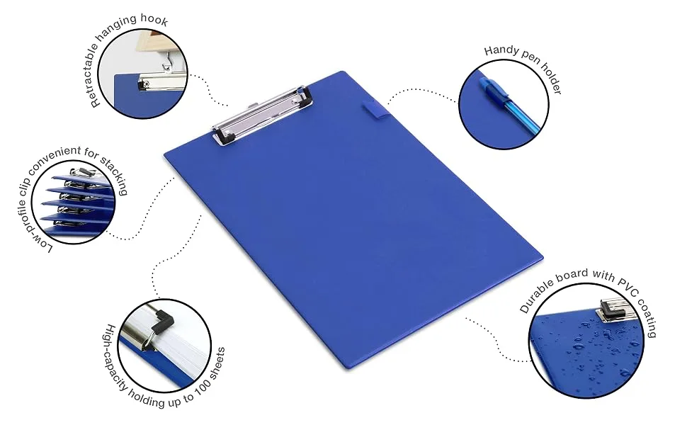 Dr. Beckmann Carpet Stain Remover | Removes New and Dried-in Stains | Includes Applicator Brush 650 ml & Rapesco VSTCB0L3 Standard Clipboard A4+ Blue - product information 8