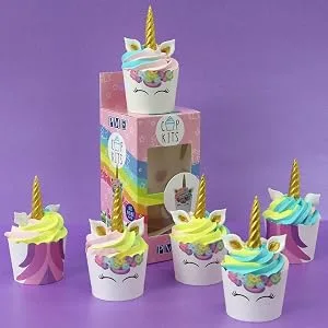 PME Unicorn Cupcake Decorating Kit with Fun Edible Toppers (Pack of 2) - product information 2