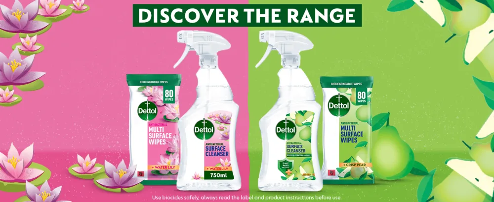 Dettol Antibacterial Tru Clean Spray Cleanser Multi-Surface Crisp Pear 750ml Pack of 3 - Discover the range