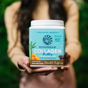 Sunwarrior Collagen Building Protein Peptides Natural 17.6 oz (500 g) - collagen supplements,nutritional supplements organic,plant based protein powder, superfood powder