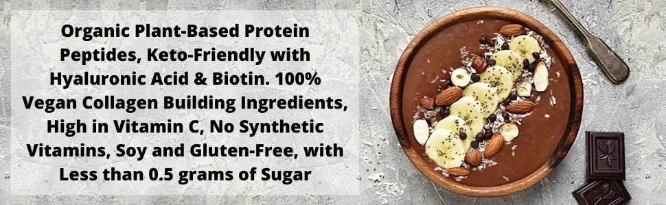 Sunwarrior Collagen Building Protein Peptides Natural 17.6 oz (500 g) - multi collagen protein powder,non dairy protein shake,no whey vegan chocolate,nutritional supplement