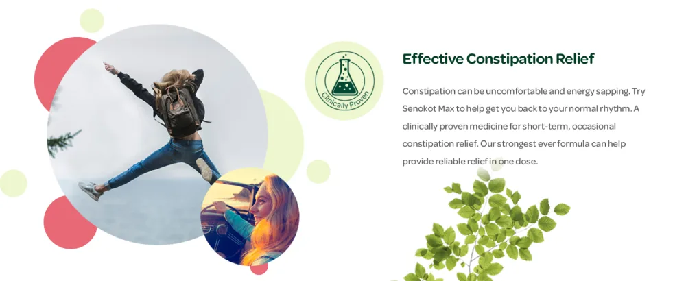 Senokot Max Strenght Natural Senna Tablets for Constipation Relief 10 tablets - constipation relief