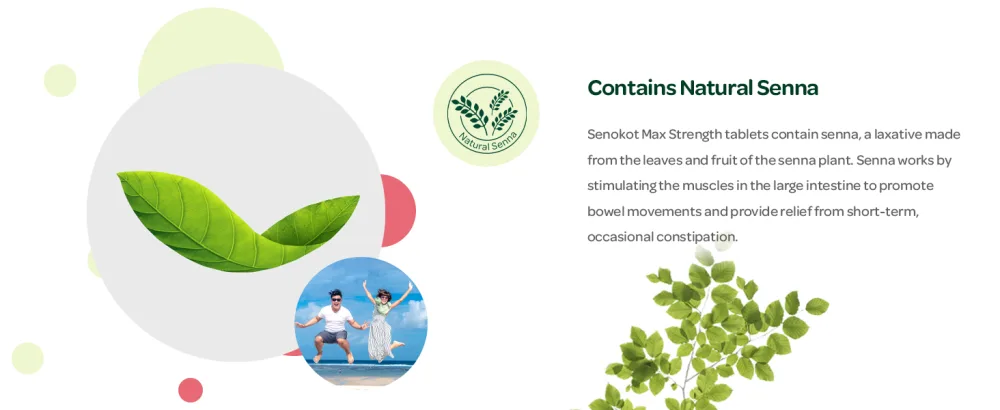 Senokot Max Strenght Natural Senna Tablets for Constipation Relief 10 tablets - Natural Senna