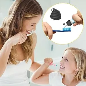 Funny Toothpaste Cover - Creative Dog Toothpaste Toppers Squeezer - Odorless Toothpaste Cover Bathroom Accessories Exquisite Self Closing Toothpaste Caps for Family and Friends Stronrive Black - Convenient Dispensing