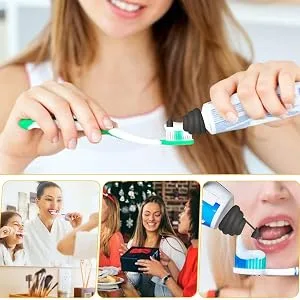 Creative Toothpaste Squeezer Creative Dog Toothpaste Toppers Squeezer | Odorless Toothpaste Cover Bathroom Accessories Exquisite Self Closing Toothpaste Caps for Family and Friends Stronrive Brown - Playful Design