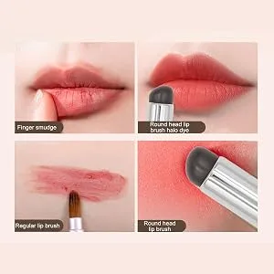 Bexdug Silicone Concealer Brush | Soft Silicone Small Lip Gloss Applicator - Round Head Lip Brush Makeup Brush Multifunctional for Lipstick Eyeshadow Lip Gloss Concealer - Simple Use