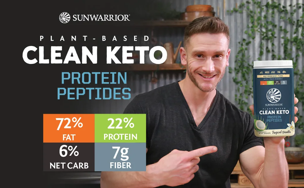 Sunwarrior Plant-Based Clean Keto Tropical Vanilla 1.59 lb (720 g) - thomas approves Sunwarrior