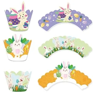 Easter Cake Topper - Bunny Cupcake Plug-in Decor Toppers | Eye-Catching Dessert Decoration for Cakes Ice Cream Cupcakes and Cheese Frifer - Create a Charming Display