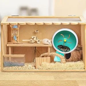 Hamster Running Wheel - Quiet Small Mouse Wheel | Multifunctional Small Animal Training Supplies 7 Inch Running Disc with Non-Slip Surface for Chinchilla Mouse Squirrel Blue - Smooth Ball Bearing