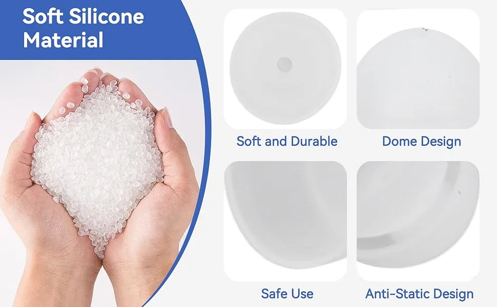 Agatige 10PCS Hearing Aid Domes 8mm Soft Silicone Ear Tips Double Layer Closed Type Washable Earbud Anti Static Earplug Hearing Aid Parts for Seniors(White) - product information 2