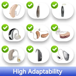 Agatige 10PCS Hearing Aid Domes 8mm Soft Silicone Ear Tips Double Layer Closed Type Washable Earbud Anti Static Earplug Hearing Aid Parts for Seniors(White) - product information 3