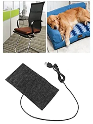 USB Carbon Fiber Heating Mat 20 * 10cm Warm Blanket Mouse Pad 1 PCS Black 5V - thermal blanket reptiles