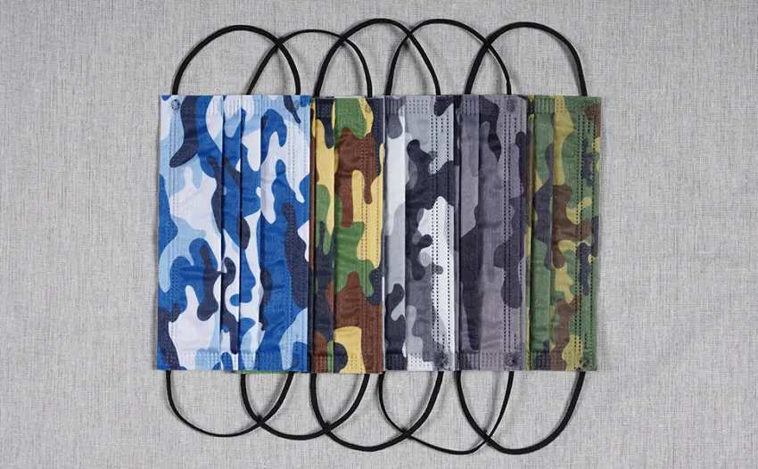 NU R Disposable Face Mask 3Ply Mask with Filter Layer and Elastic Earloop Retail 50pcs/box CAMO 50PCS - product information 6