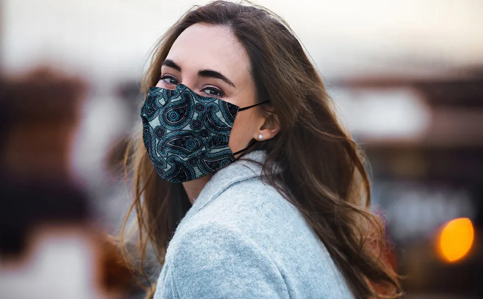 NU R Disposable Face Mask 3Ply Mask with Filter Layer and Elastic Earloop Retail 50pcs/box PAISLEY 50PCS - product information 1