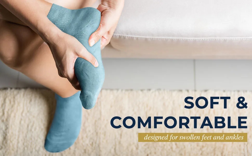 COMFYLOT & KK TRADERS MCR LTD Ladies Bamboo Diabetic Extra Wide Womens Non Elastic Socks with Hand Linked Toes 4-8 Assorted - socks