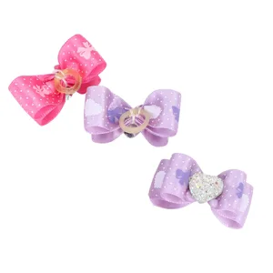 Pssopp 15Pcs Pet Multicolor Hair Bowknot Bows Gradient Color Cute Dog Hair Decoration Grooming Accessories for Cat Medium Small Dog - CW07320-2