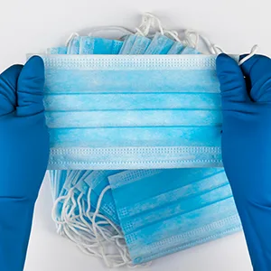 NU R Disposable Face Mask 3Ply Mask with Filter Layer and Elastic Earloop Retail 50pcs/box BLUE 400PCS - Odourless defence
