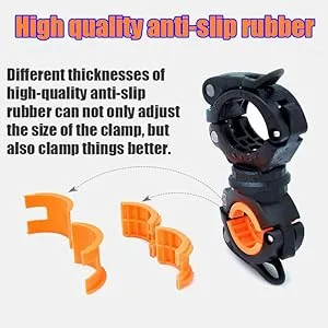 4 Pcs Wheelchair Pole Holder Practical 360 Swivel Clip Wheelchair Crutch Holder Electric Mobility Scooter Accessory - bike light bracket
