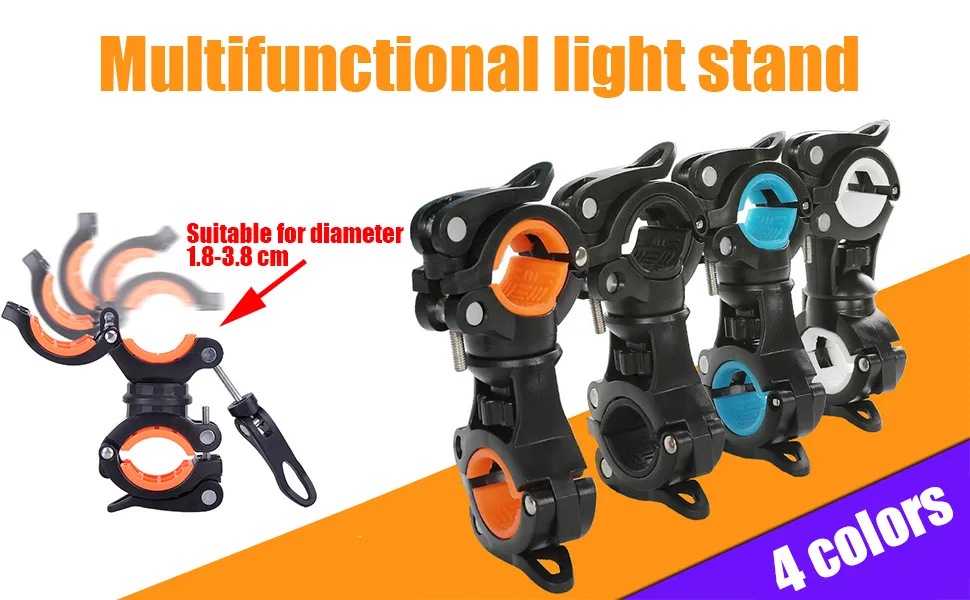 4 Pcs Wheelchair Pole Holder Practical 360 Swivel Clip Wheelchair Crutch Holder Electric Mobility Scooter Accessory - walking stick holder for mobility scooter