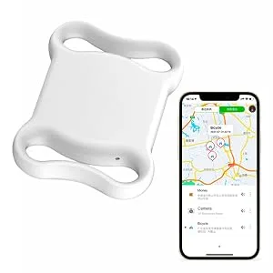 Pet GPS Tracker | Waterproof GPS Dog Tracker - Mini Wireless Waterproof GPS Dog Tracker No Monthly Fee App Locator Works with Any Collar - Dog GPS Tracker