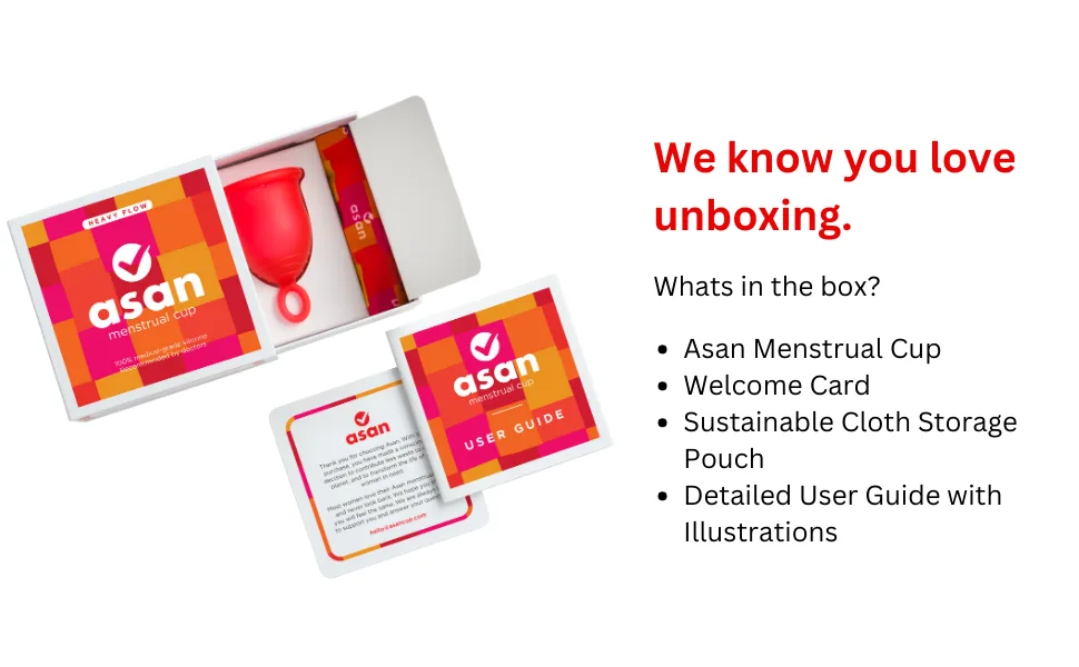 Asan Menstrual Cup - Easiest Cup to Insert & Remove I Special Ring Design | Premium Medical Grade Silicone I Designed in The USA (Light/Medium Flow) - hygienic storage pouch comfortable menstrual product UK medical-grade silicone period care