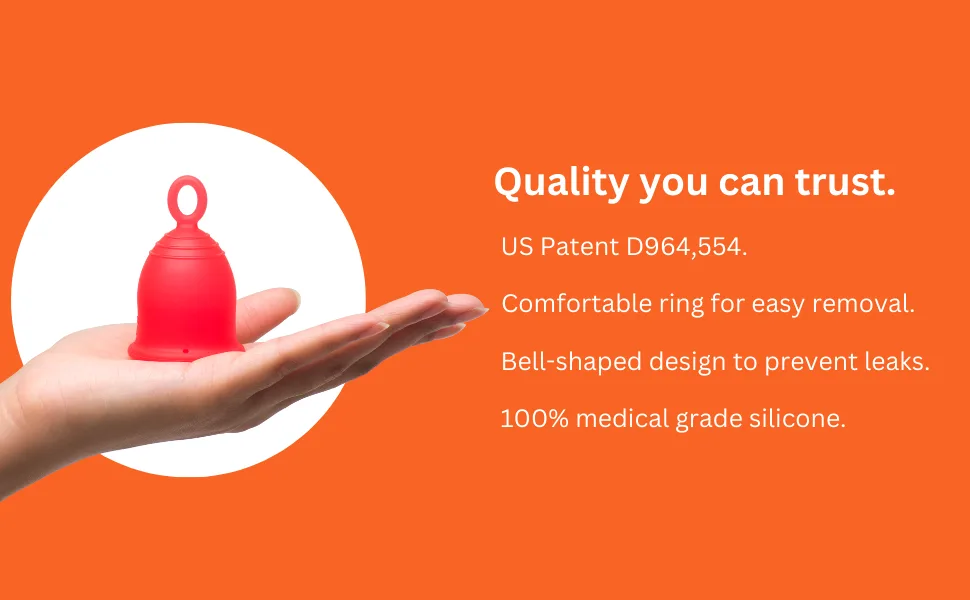 Asan Menstrual Cup - Easiest Cup to Insert & Remove I Special Ring Design | Premium Medical Grade Silicone I Designed in The USA (Light/Medium Flow) - long-lasting period protection period cup UK alternative to tampons women