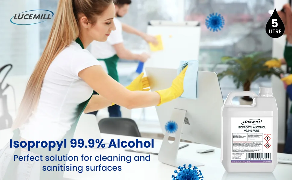 5 Litre (5L) Isopropyl Alcohol 99.9% Pure IPA Disinfectant Cleaner 5000 ml (Pack of 1) - Cleaning