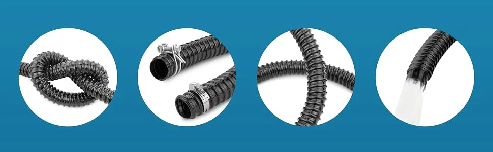 Pisces 25mm (1 inch) Black Pond Corrugated Flexible Hose Pipe - 30m Roll 30 25mm (1 inch) - product information 3