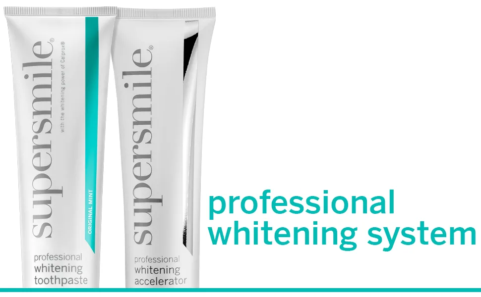 Supersmile Professional Whitening System Toothpaste + Accelerator Original Mint 7.8 oz  (221 g) - Supersmile Professional Whitening System Home 3 month supply