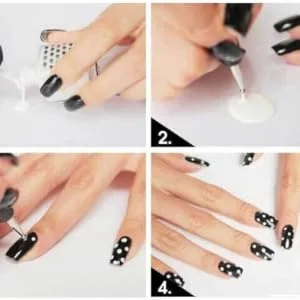 X10 2 WAY NAIL ART MARBLEIZING CRYSTAL PAINT DOTTING PENS TOOL SET KIT DESIGN - nail dotting