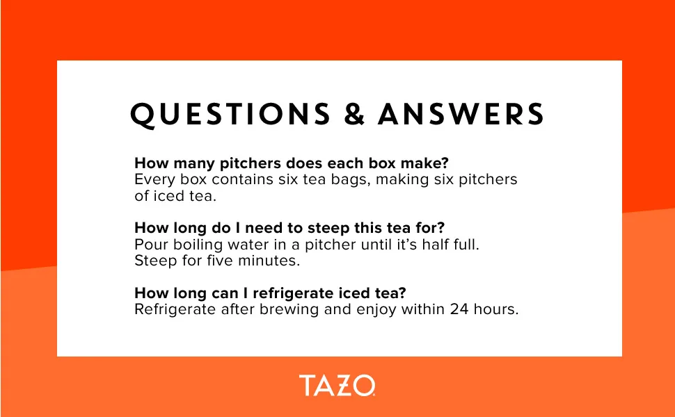Tazo Teas Herbal Tea Iced Passion Caffeine - Free 6 Tea Bags - 2.85 oz - product information 3