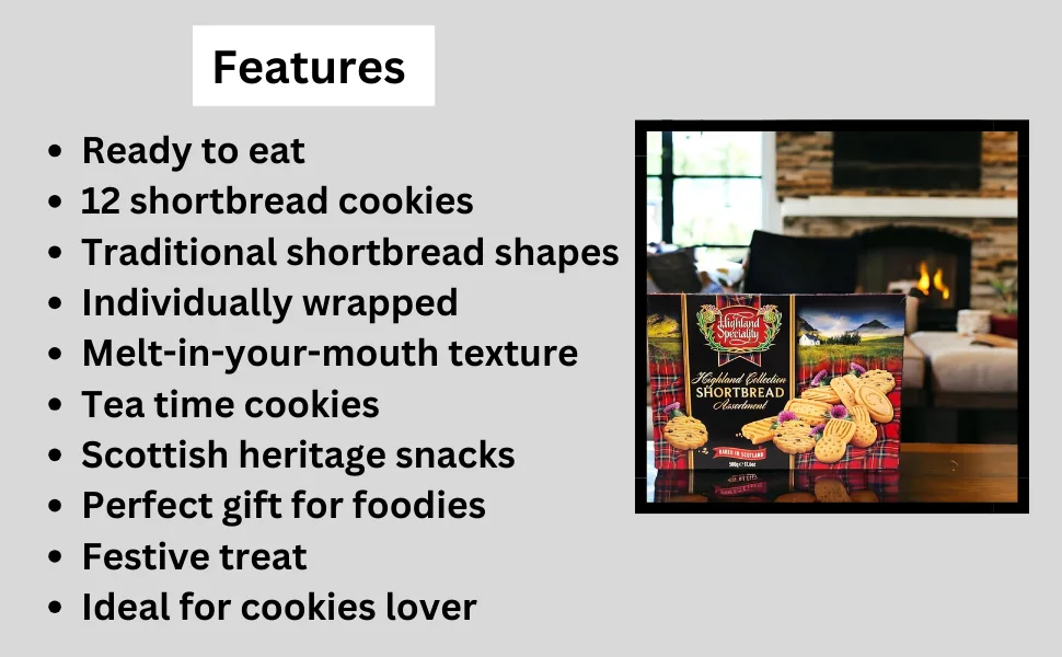 Highland Specialty Traditional Scottish Shortbread Cookies 500g Box Assorted Shapes (1) - Scottish shortbread cookies Traditional gift Tea snacks treat xmas Festive Scottish stocking filler