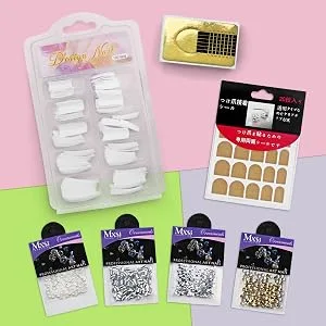 Lillyvale Acrylic Nail Kit Professional Powder Liquid Primer Tips Practice Tool Full Kit - false nail and gem