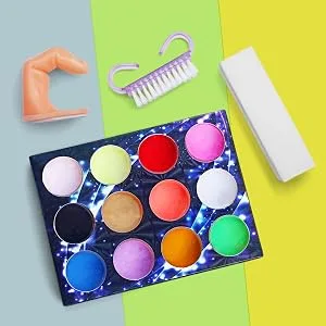Lillyvale Acrylic Nail Kit Professional Powder Liquid Primer Tips Practice Tool Full Kit - lillyvale acrylic nail kit tools-1