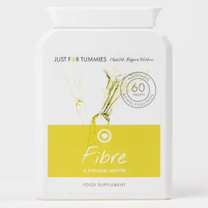 Fibre Supplement | 60 Tablets | Just For Tummies | Vegetarian | Vegan | Gluten-Free | Made in The UK - Fibre