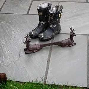 Woodside Outdoor Garden Novelty Deer/Stag Boot Scraper Cast Iron Shoe/Welly/Trainer Mud & Dirt Scraper - W915